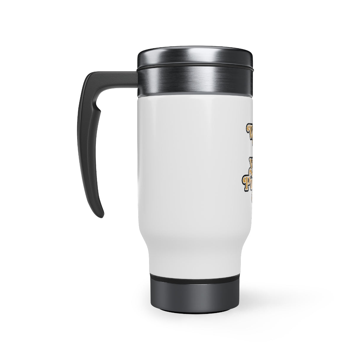 'Walk in Your Purpose' Stainless Steel Travel Mug with Handle, 14oz