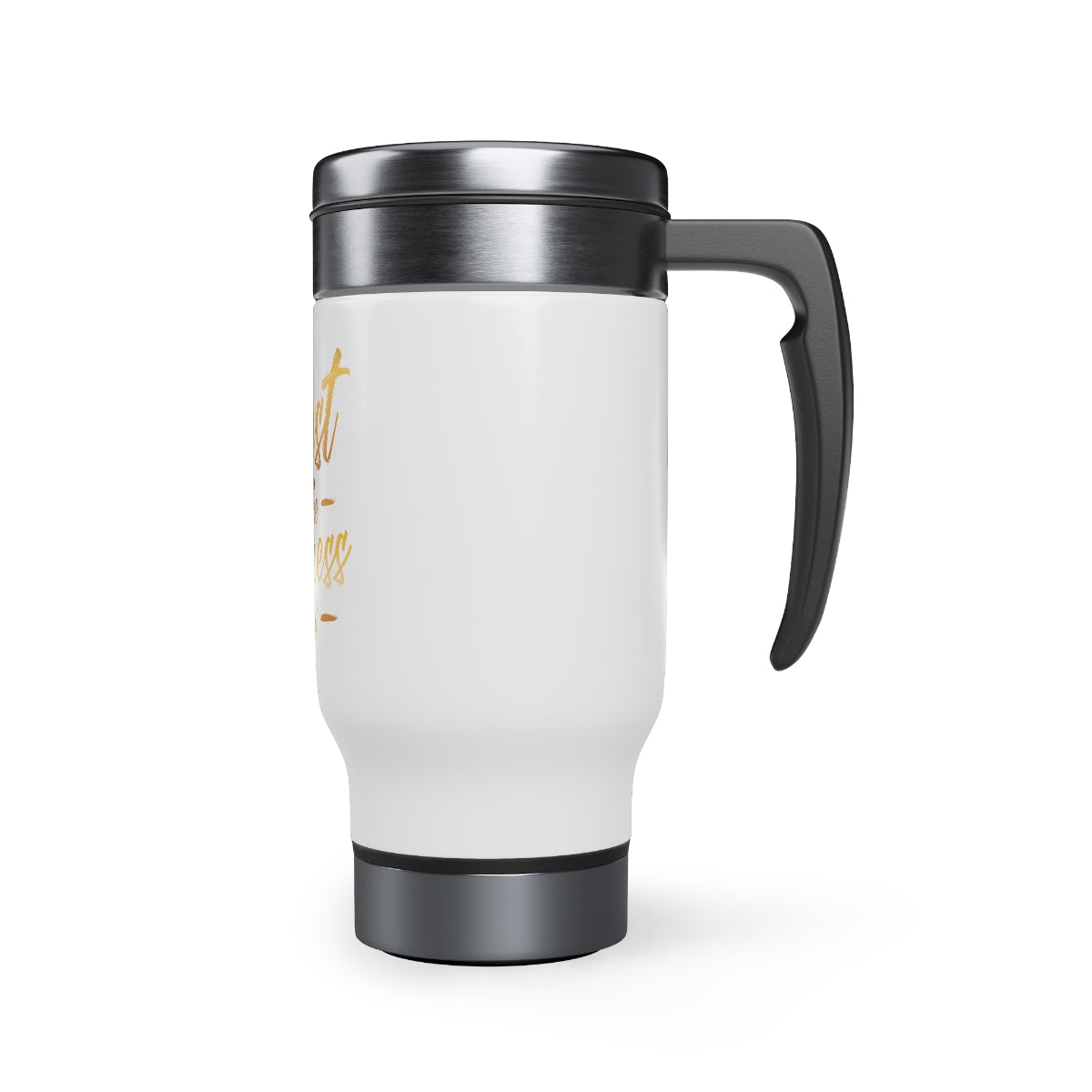 'Trust the Process' Stainless Steel Travel Mug with Handle, 14oz
