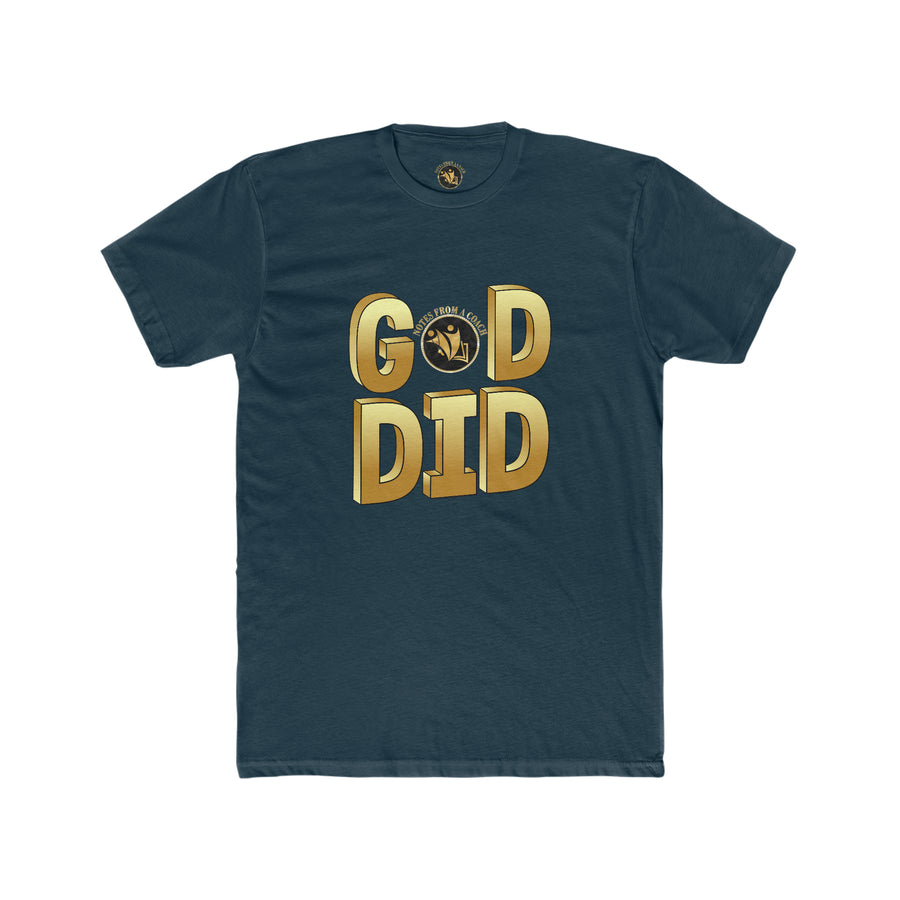 God Did Gold Design Cotton Crew Tee